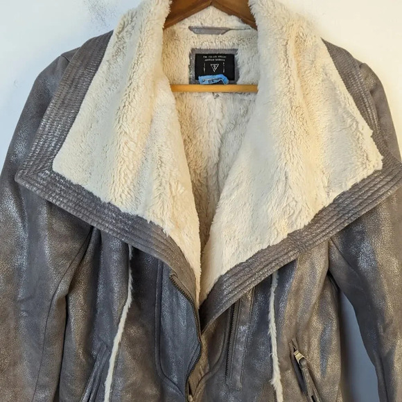 Guess Faux Suede Moto Bomber Jacket / Medium - Picture 7 of 9